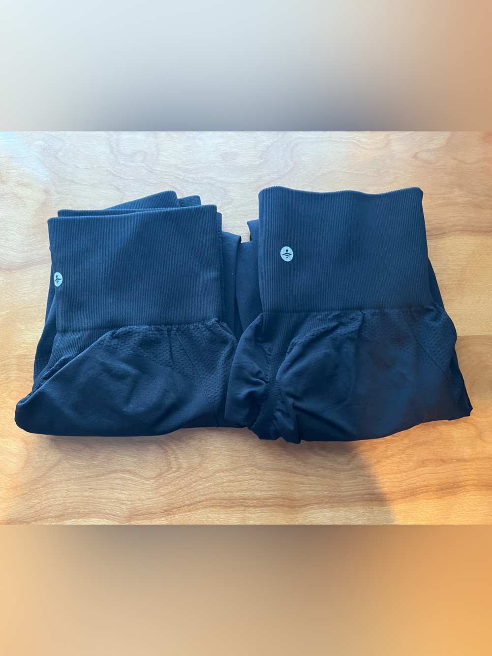 Black Athletic Leggings with High Waistband